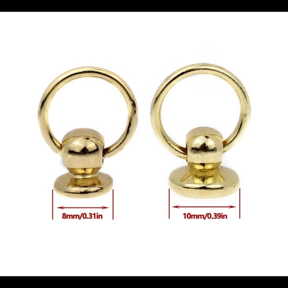 COPY - Screwed Studs/ Brass Button With Back Puller - Picture 2 of 6